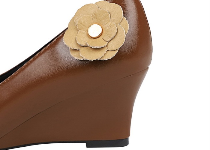 Flowers banquet high-heeled shoes Korean style shoes for women