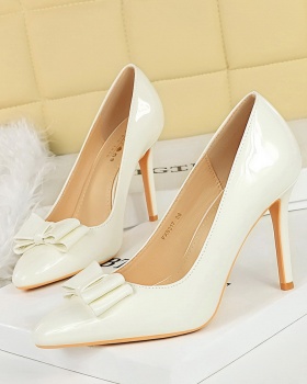 France style bow shoes fashion high-heeled shoes for women