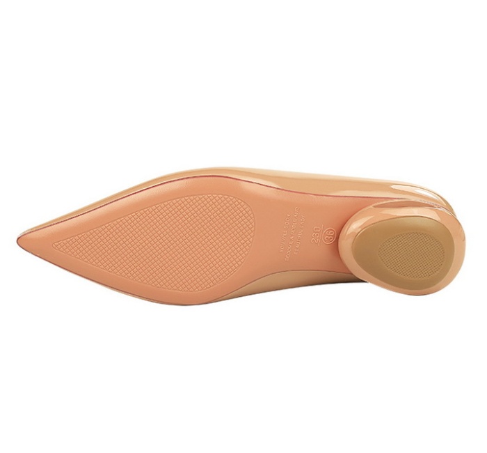 Low pointed shoes patent leather lazy shoes for women