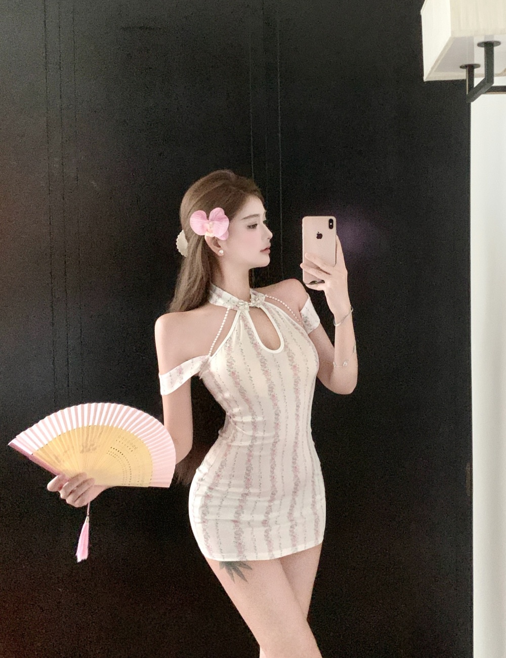 Enticement printing spicegirl T-back sexy fashion dress