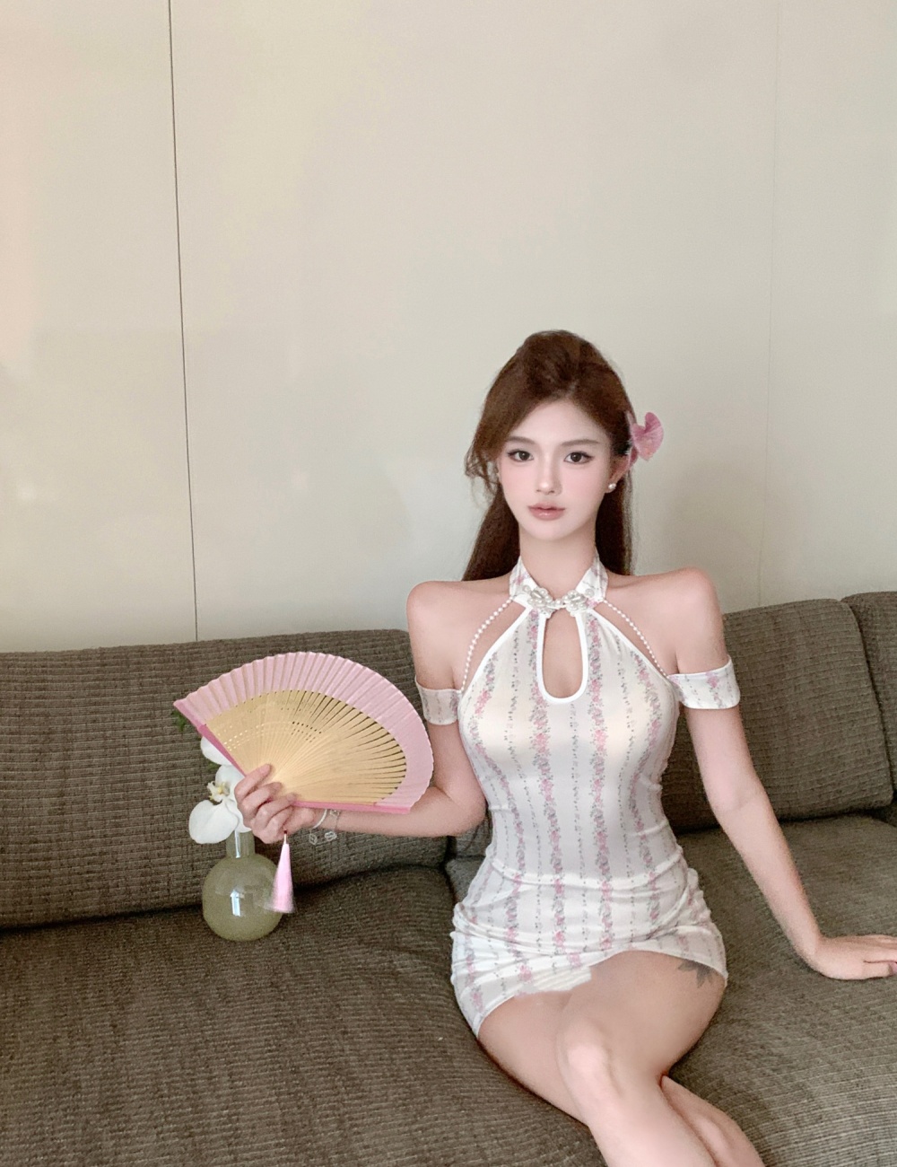 Enticement printing spicegirl T-back sexy fashion dress