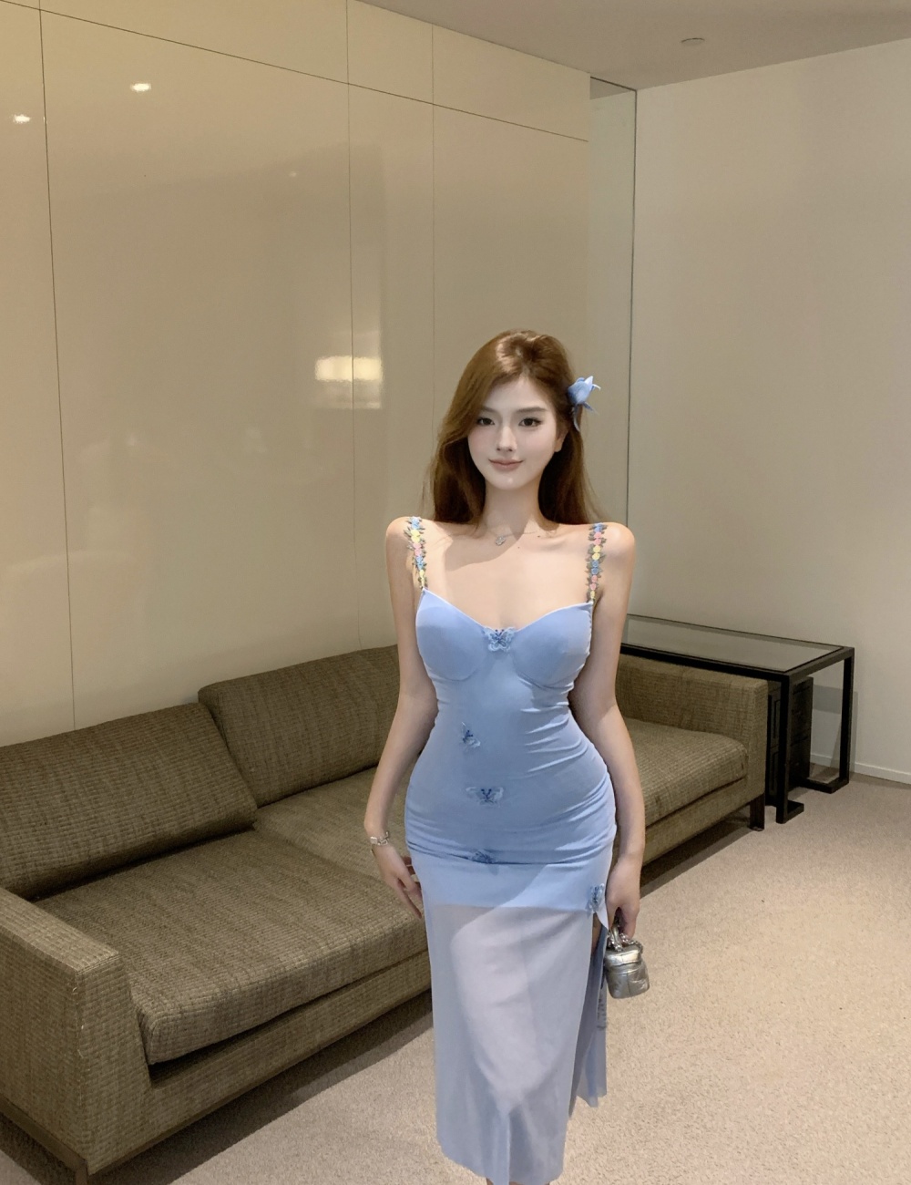 Sexy spicegirl long dress seaside dress for women