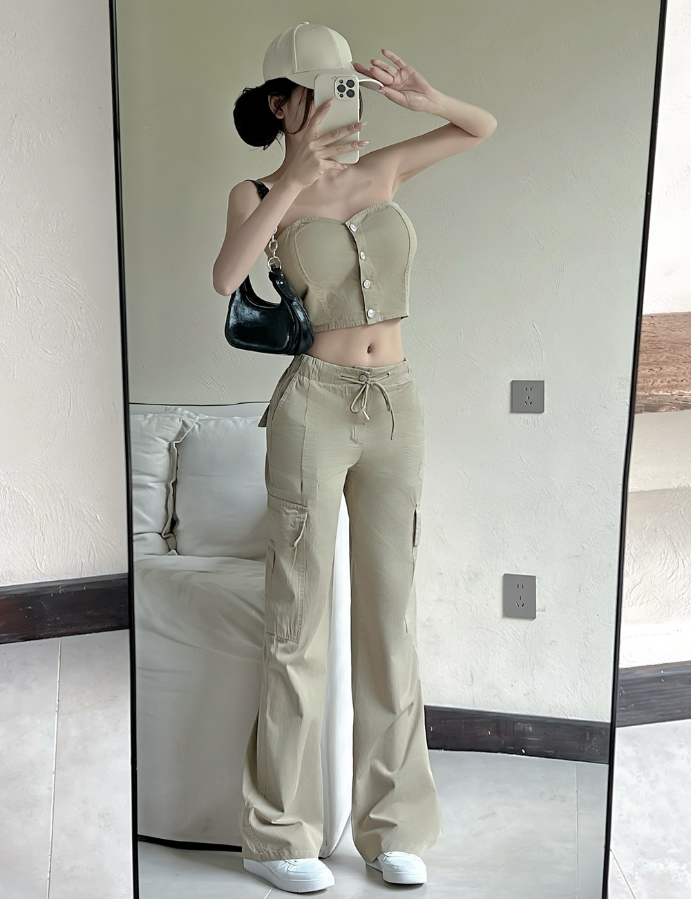 Wide leg work clothing fashion vest 2pcs set