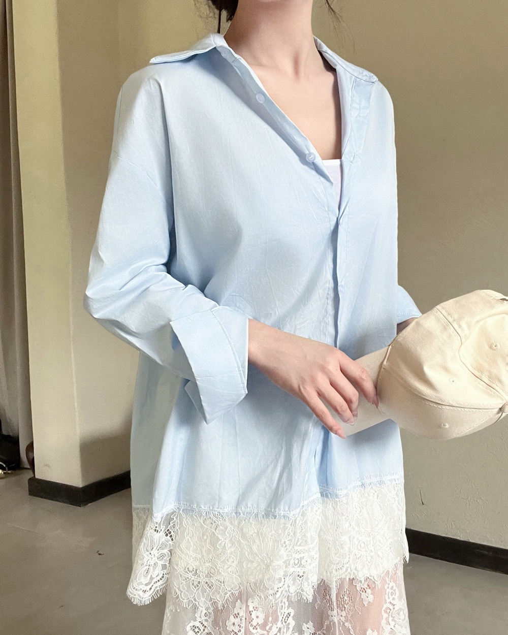 Seaside shirt high waist skirt a set for women