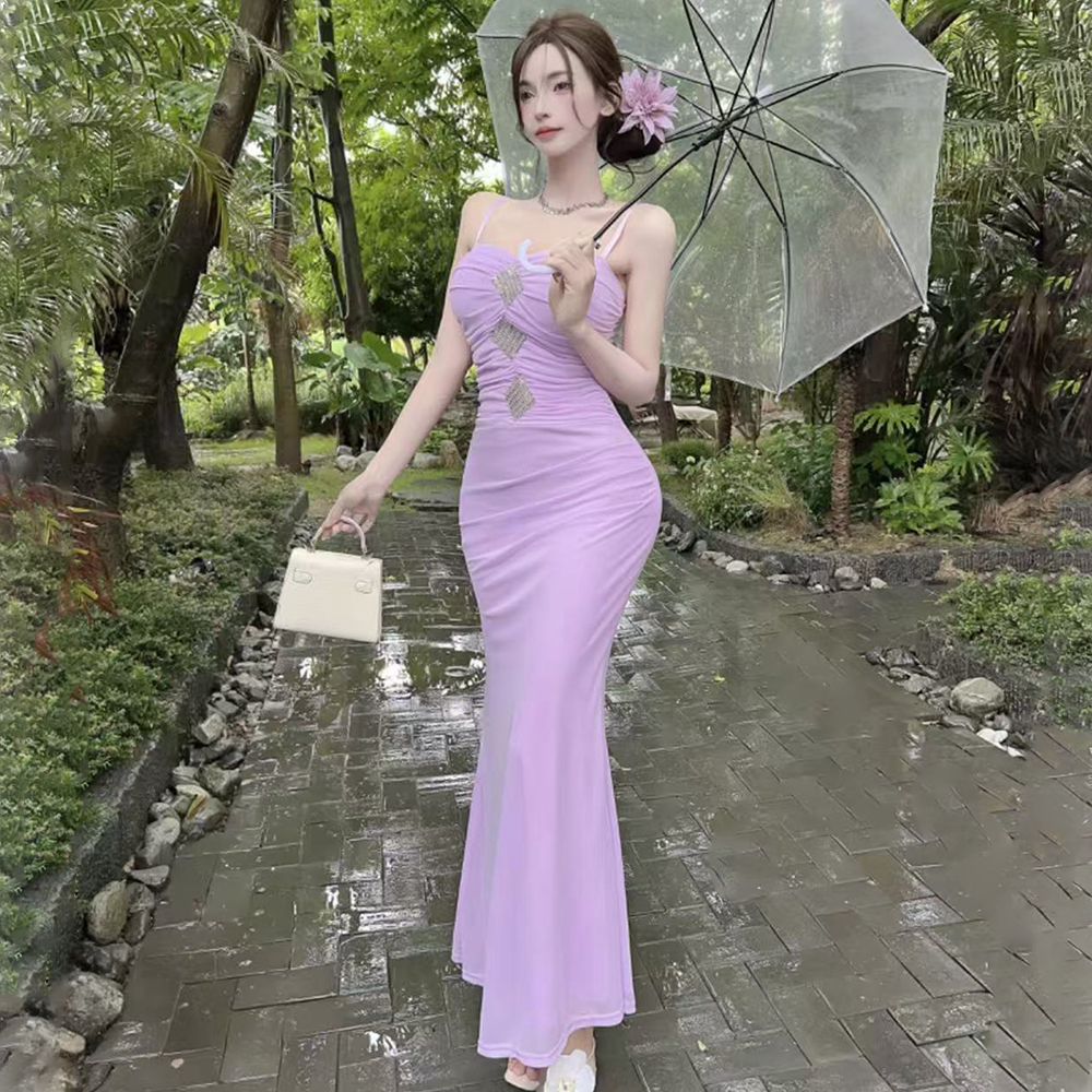 Long sleeve sling dress long cardigan 2pcs set for women