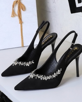 Pointed broadcloth shoes high-heeled banquet high-heeled shoes
