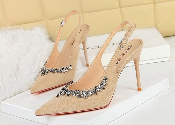 Pointed broadcloth shoes high-heeled banquet high-heeled shoes