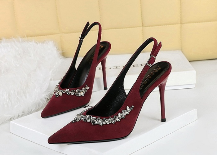 Pointed broadcloth shoes high-heeled banquet high-heeled shoes