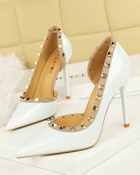 Rivet sexy high-heeled shoes fine-root shoes for women