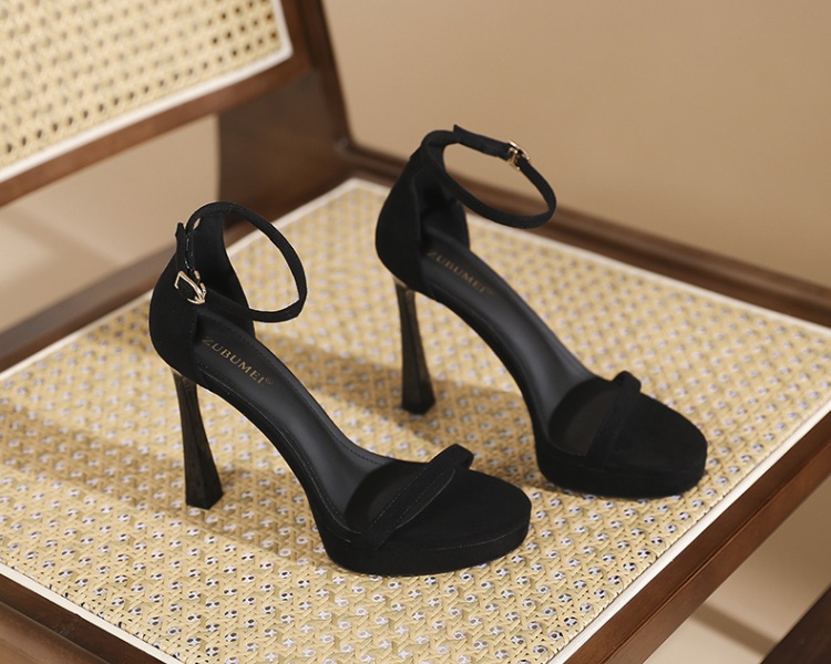 Fine-root sexy high-heeled shoes summer platform