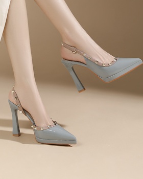 Fine-root pointed shoes high-heeled platform