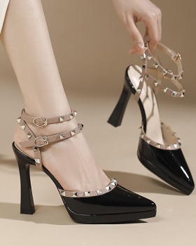 Rivet sexy high-heeled shoes high-heeled platform for women