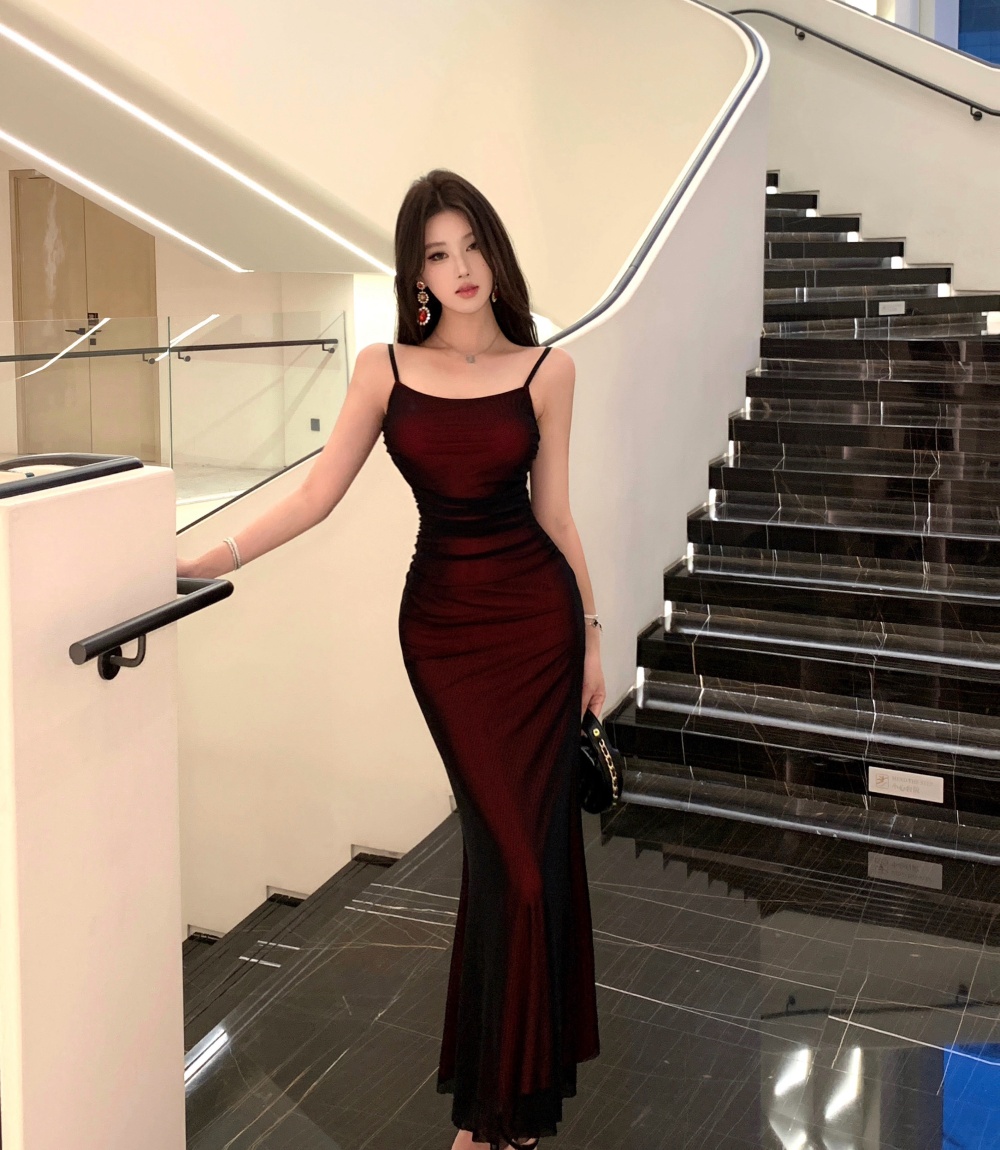 Sling slim spicegirl temperament dress