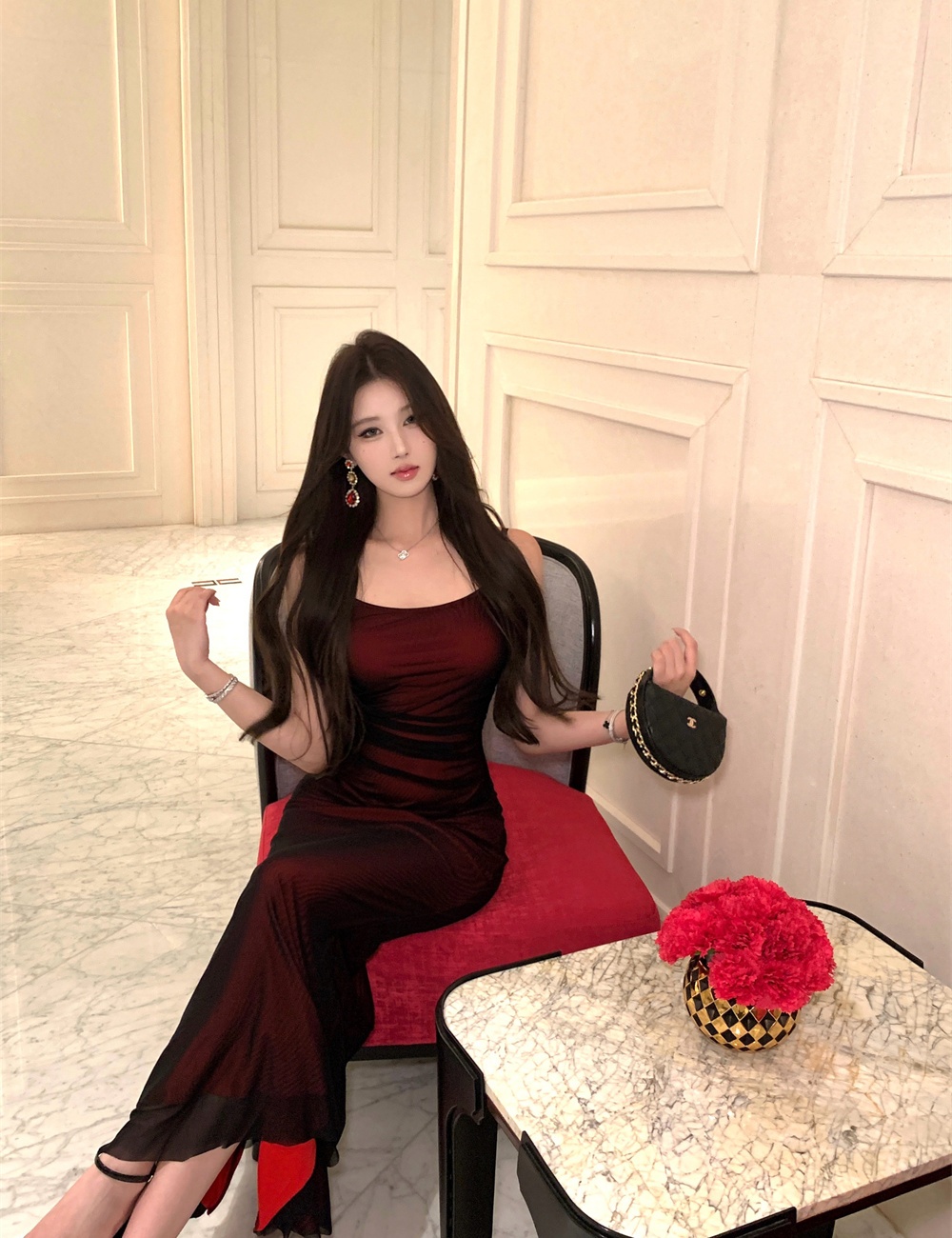 Sling slim spicegirl temperament dress
