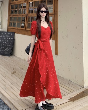 A-line irregular skirt hem large yard dress