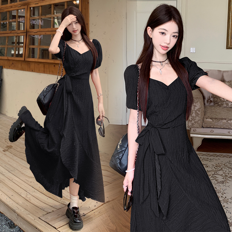 A-line irregular skirt hem large yard dress