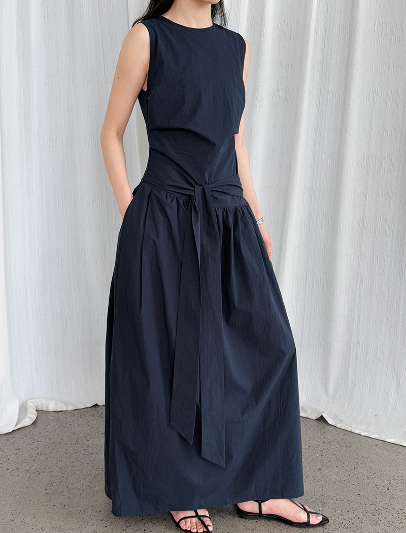Summer Korean style sleeveless dress bandage slim dress