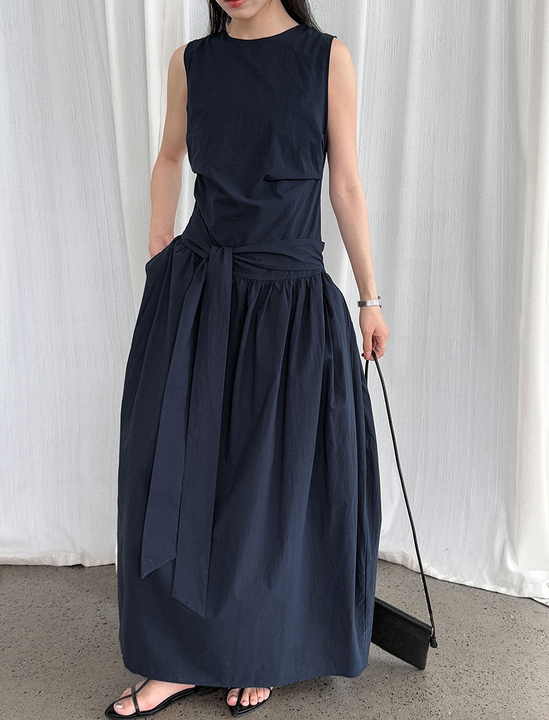 Summer Korean style sleeveless dress bandage slim dress