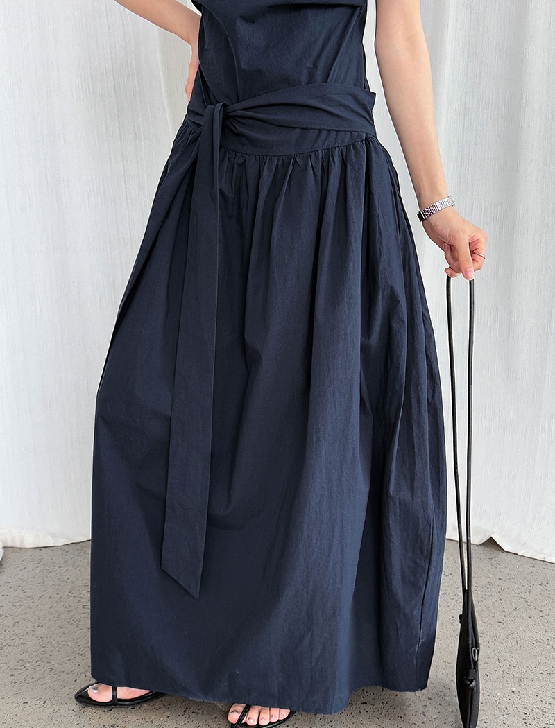 Summer Korean style sleeveless dress bandage slim dress