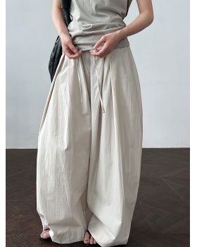 Thin all-match wide leg straight pants long pants for women