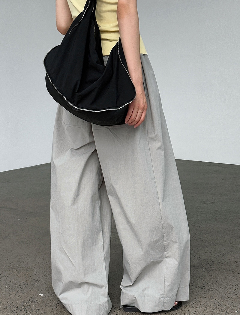 Thin all-match wide leg straight pants long pants for women
