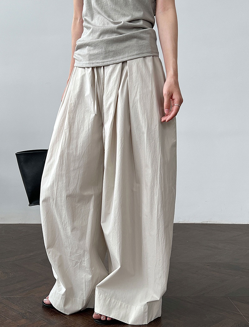 Thin all-match wide leg straight pants long pants for women