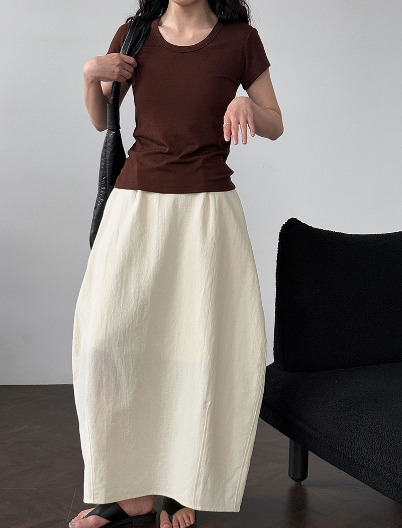 Short sleeve summer tops U-neck T-shirt for women