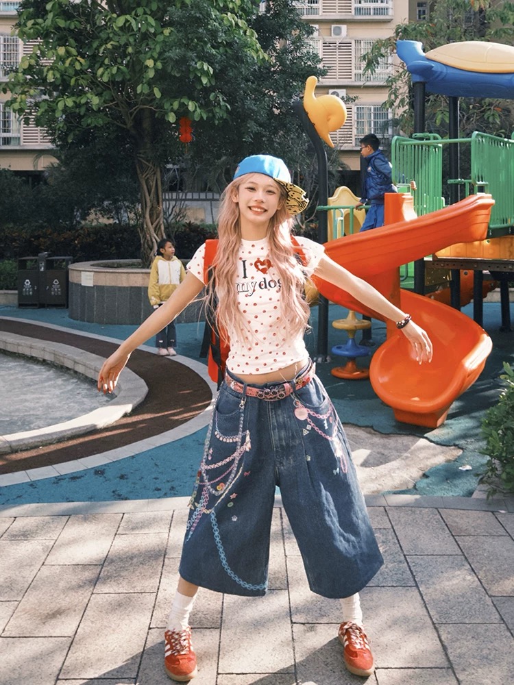 Korean style colors summer shorts seven tenths couples jeans