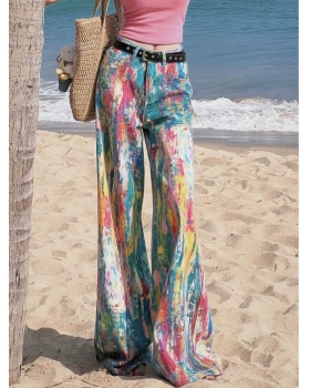 Summer colors wide leg pants slim fashion jeans