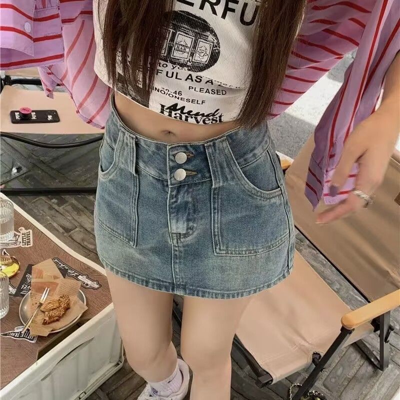 Summer slim culottes retro niche short skirt for women