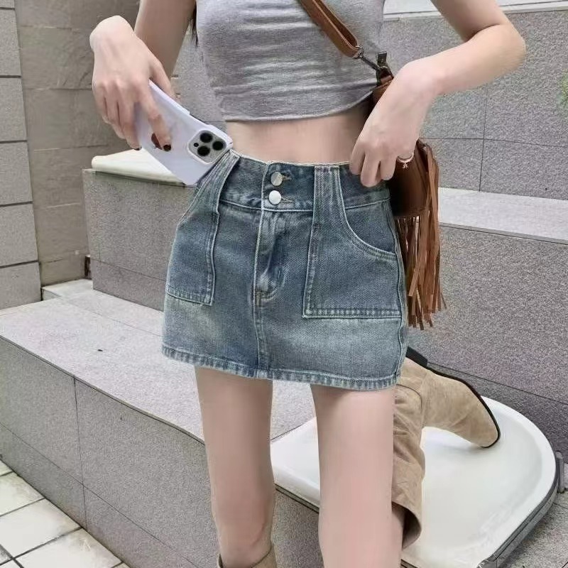 Summer slim culottes retro niche short skirt for women