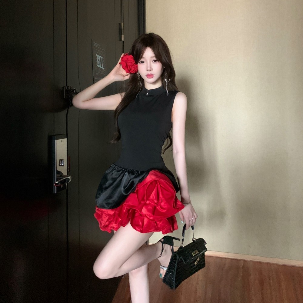 Mixed colors sleeveless niche slim Sexy underwear