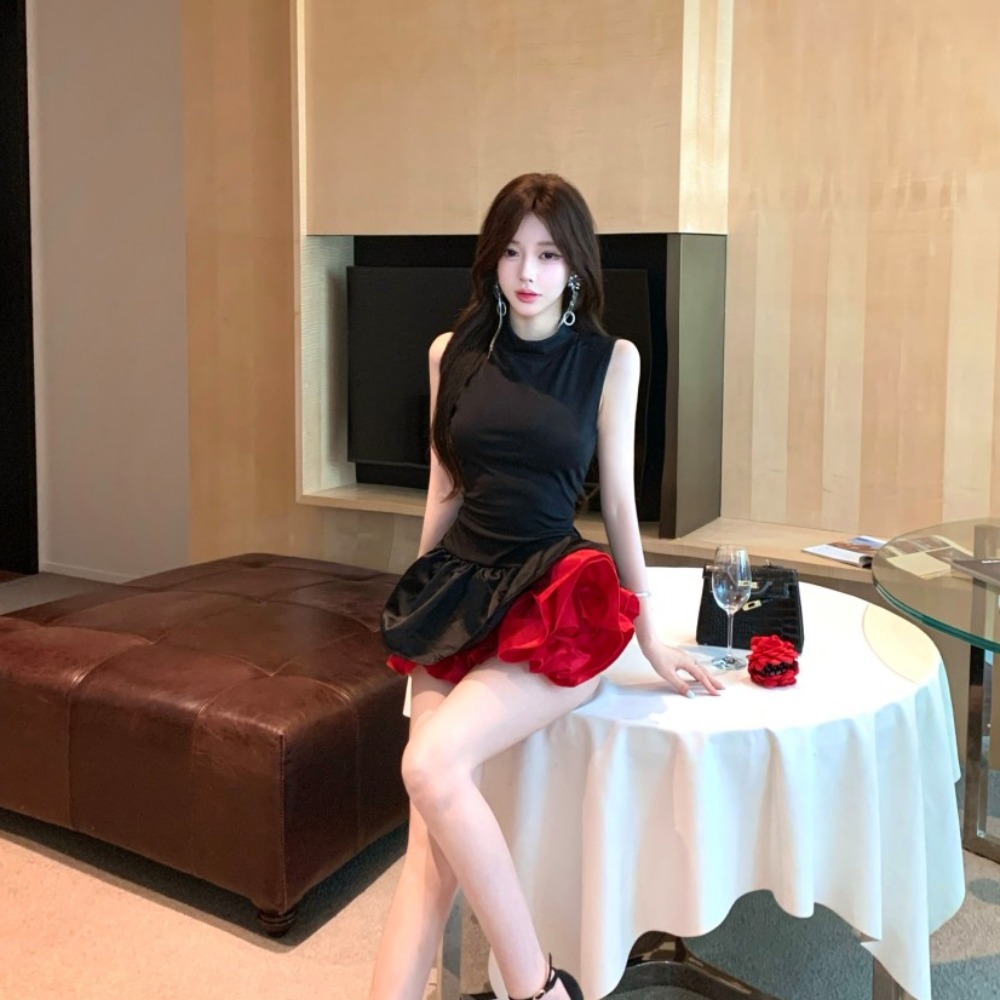 Mixed colors sleeveless niche slim Sexy underwear
