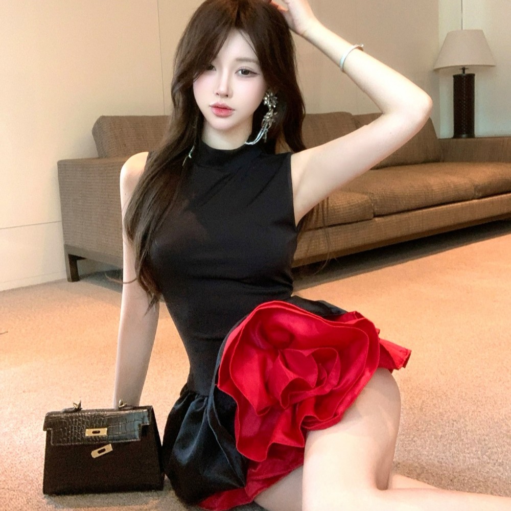 Mixed colors sleeveless niche slim Sexy underwear