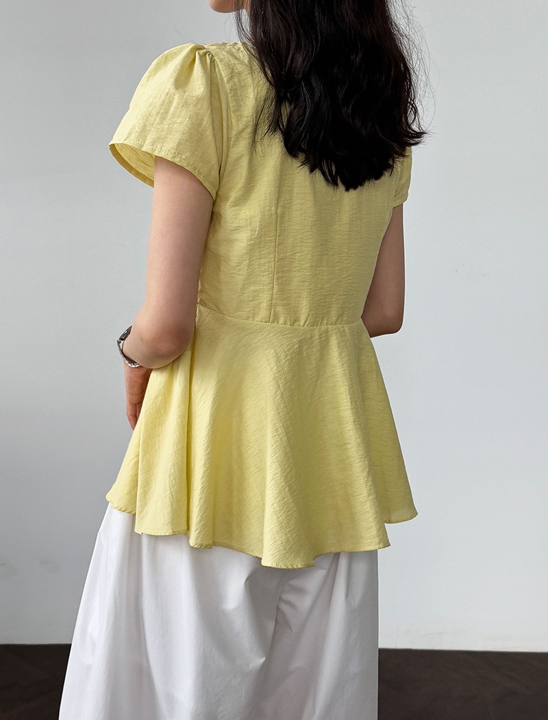 V-neck frenum tops summer shirt for women