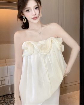 Enticement strapless vest summer chiffon tops