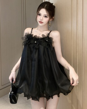 Temperament flowers shirt sling summer tops for women