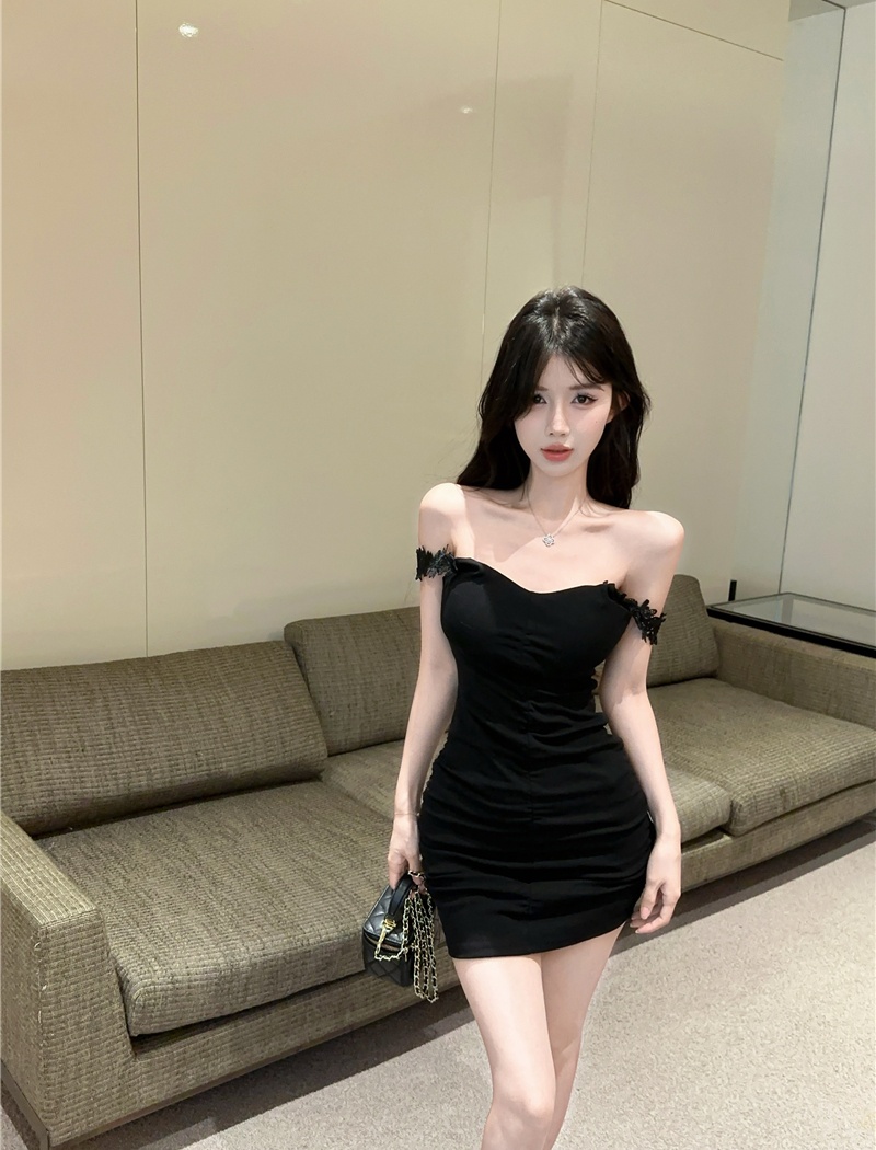 Spicegirl halter package hip crochet dress for women