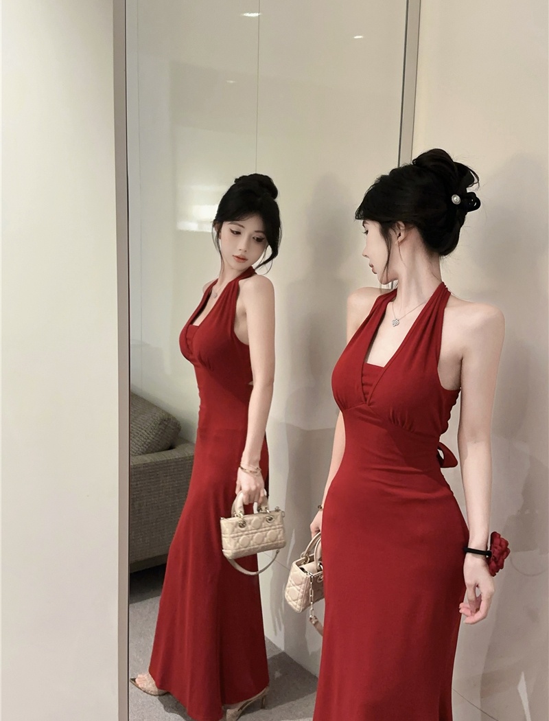Bandage spicegirl long dress package hip sling dress
