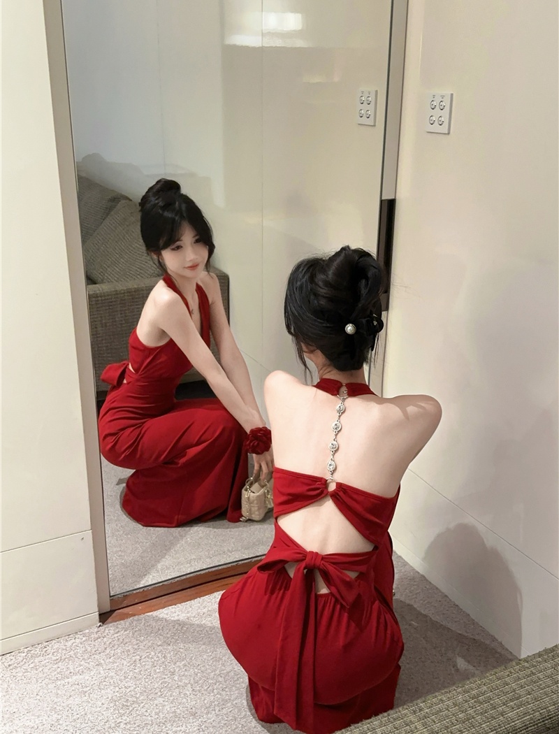 Bandage spicegirl long dress package hip sling dress
