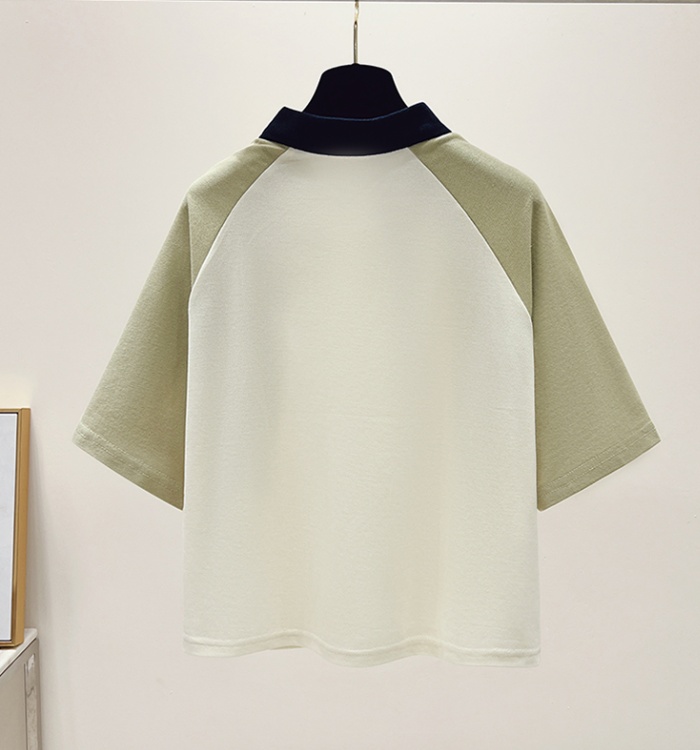 Short sleeve T-shirt embroidery tops for women