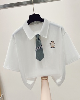 College style T-shirt short sleeve tops for women
