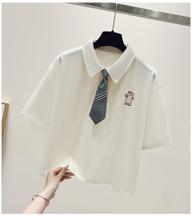 College style T-shirt short sleeve tops for women