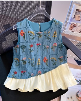Mixed colors sleeveless tops summer small shirt for women