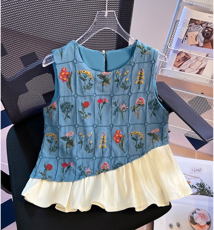 Mixed colors sleeveless tops summer small shirt for women