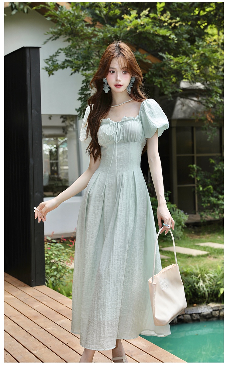 Short sleeve France style dress for women