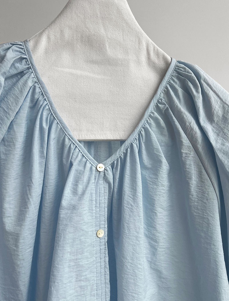 Summer loose shirt lazy puff sleeve cardigan for women