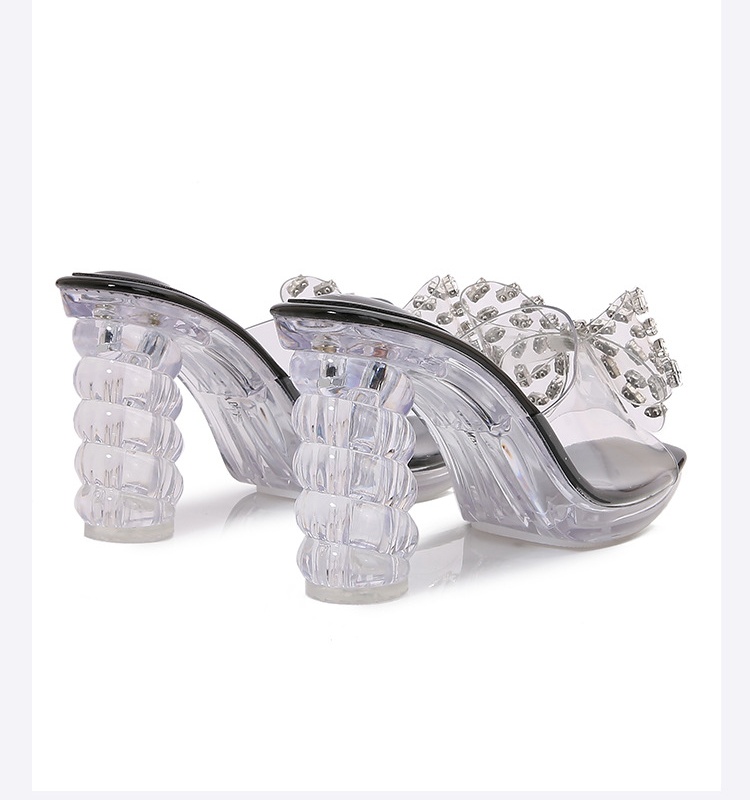 Crystal sandals high-heeled shoes for women