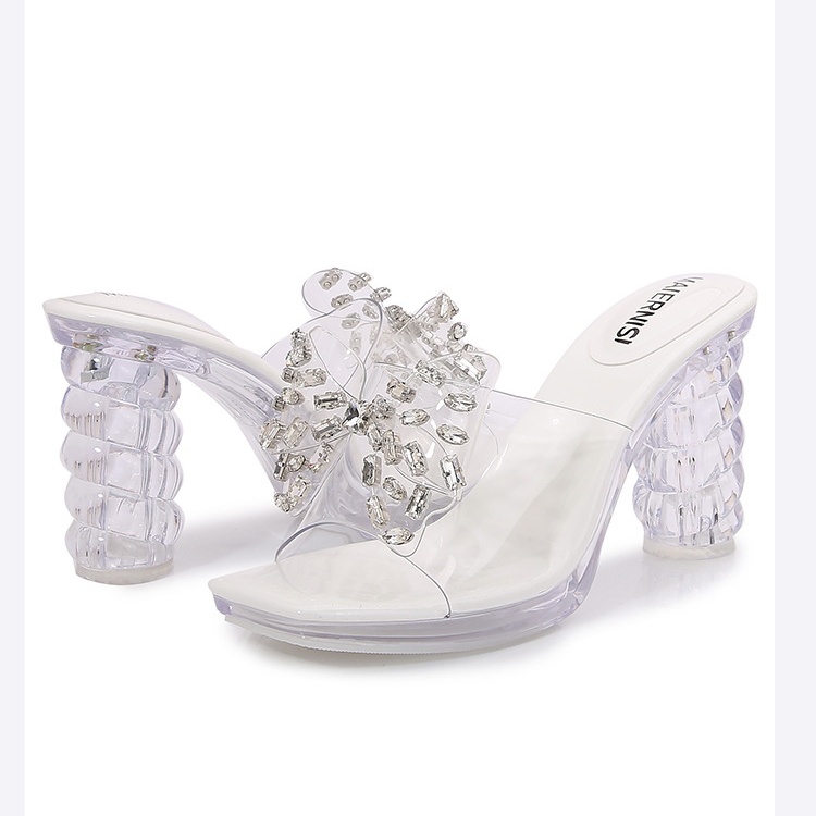 Crystal sandals high-heeled shoes for women