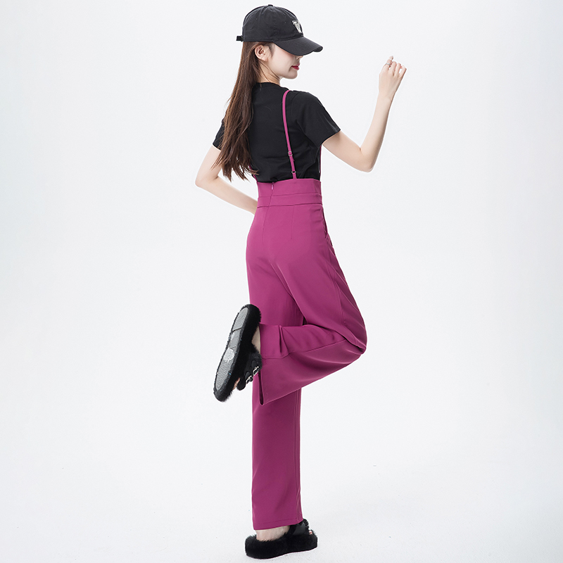 Summer loose jumpsuit sling wide leg pants for women